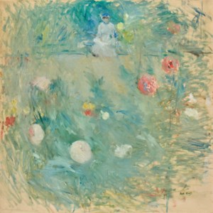 Nourrice au fond d'un jardin