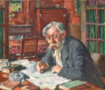 Émile Verhaeren écrivant