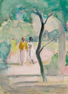 La fille de l’artiste et une élégante
