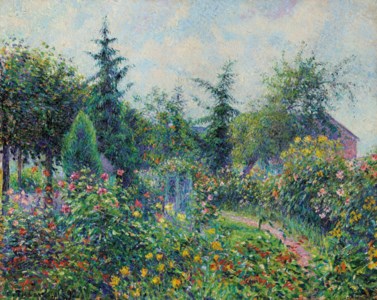 Camille Pissarro, Jardin et poulailler chez Octave Mirbeau, Les Damps
