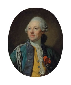 Portrait of an officer of Dragoon Regiment No. 12 of the French army, half-length, in uniform, wearing the Order of Saint Louis