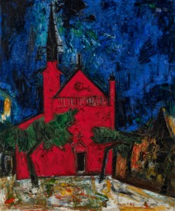 Sayed Haider Raza, Untitled (Eglise Rouge)