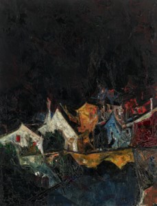 Sayed Haider Raza, Untitled (Village la Nuit)