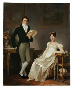 Portrait of a lady and a gentleman in an interior