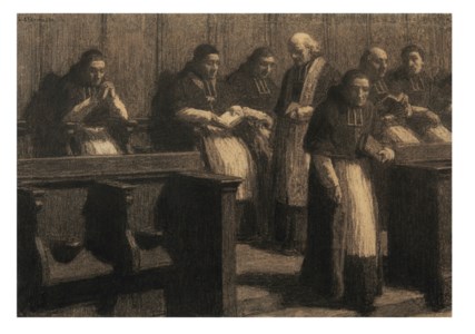 Banc de prêtres à Notre-Dame de Paris