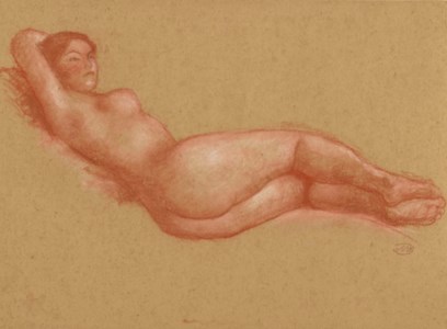 Dina couchée de profil