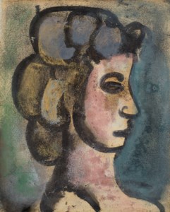 Femme de profil