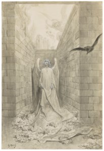 'Sorrow for the lost Lenore' - An illustration for Edgar Allan Poe: 'The Raven'