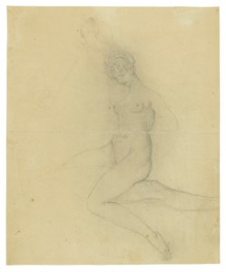A nude Woman seated on another partial nude Figure, with further Figure Studies (recto) , and Two Women attending to a Child with a further Figure Study (verso)