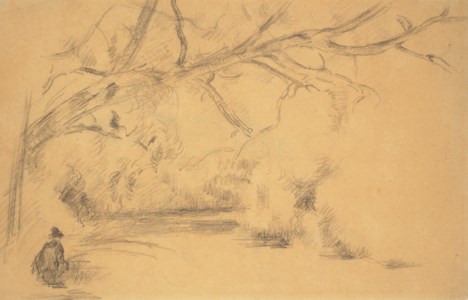 Paysage avec pêcheur (recto) ; Maison dans les arbres (verso)