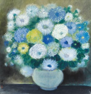Lin Fengmian 林風眠, Chrysanthemums in a Vase