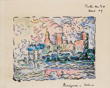 Avignon. Soir (le château des Papes)