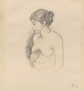 Étude pour la jeune fille décolletée ou la Fleur aux cheveux