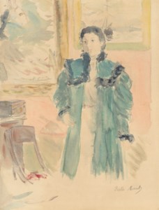 Jeune fille au manteau vert
