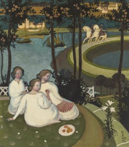 Maurice Denis, Légende de Chevalerie ou Trois jeunes princesses (Première version à la gouache)