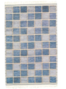 A 'Gyllenrutan blå' carpet , designed 1945