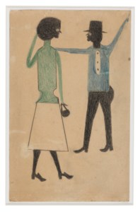 Man/Woman, Green Blouse, Blue Shirt