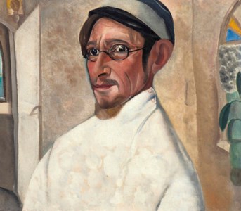 Portrait of the actor Nikolai Podgorny as Peter Trofimov in 'The Cherry Orchard' by Anton Chekov