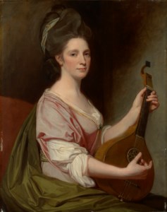 Portrait of Henrietta, Lady Smith, née Dodsworth (1736-1795), three-quarter length, playing a lute