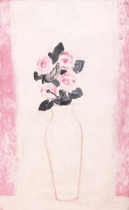 Sanyu, Roses in a White Vase (Bouquet de roses dans un vase blanc)