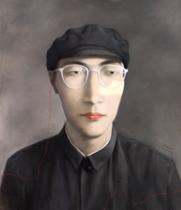Zhang Xiaogang, Portrait with Grey Background