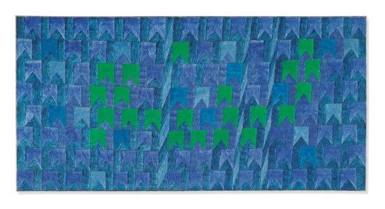 Untitled (Bandeirinhas com Mastros no Azul) (Untitled (Flags with Masts in Blue))