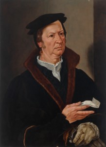 Portrait of a gentleman, half-length, holding a letter