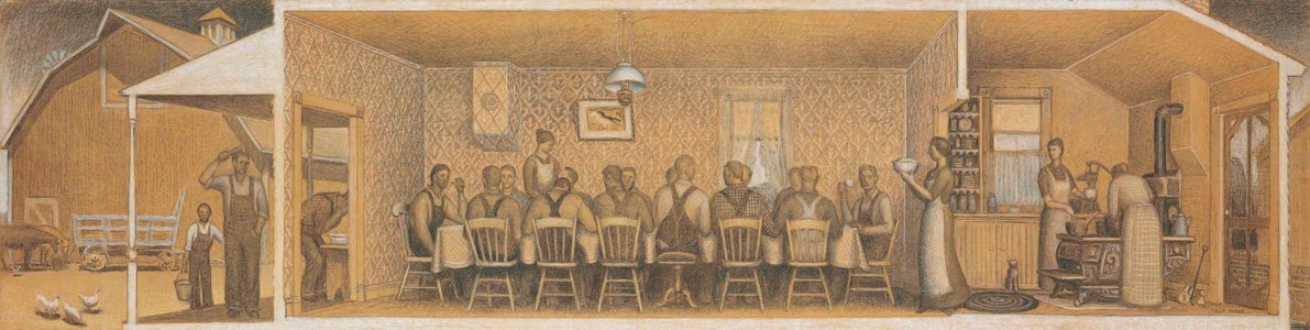 Grant Wood, Study for Dinner for Threshers