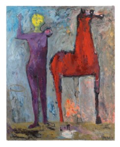 Marino Marini, Cavallo e giocoliere (Acrobata con cavallo rosso)