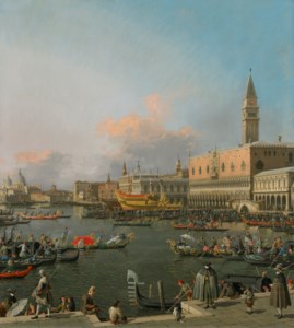 GIOVANNI ANTONIO CANAL, CALLED IL CANALETTO (VENICE 1697–1768), Venice, the Bucintoro at the Molo on Ascension Day
