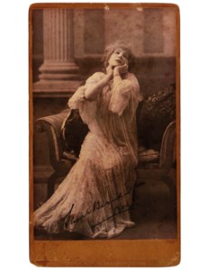 Sarah Bernhardt (Seated, in a floor-length gown), 1906