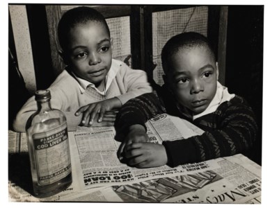 Two school children, 1930s