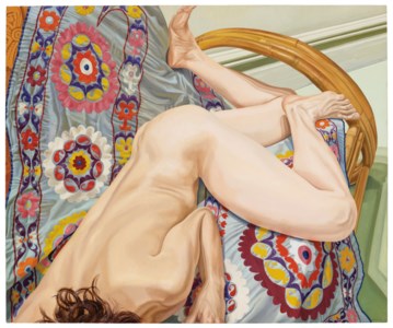 Model with Flowered Coverlet