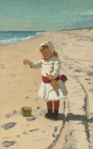 Playing in the Sand at Southampton Beach