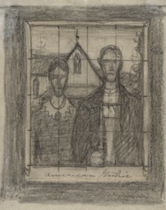 Grant Wood, Study for American Gothic
