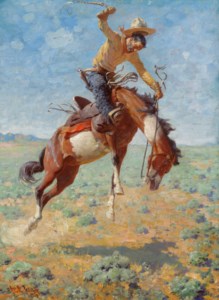 Bucking Bronco with Cowboy