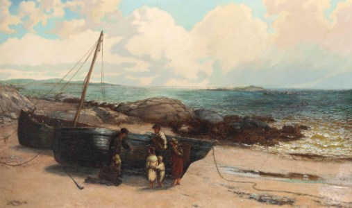 On the Irish coast at what is thought to be Connemara
