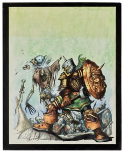Harry the Hammer: the original cover artwork for the first edition of Warhammer, John Blanche (b.1948)
