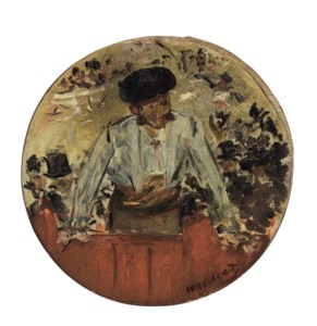 Toréador saluant, tambour de basque