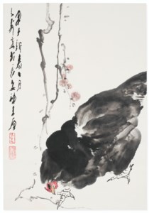 Hen and Plum Blossoms