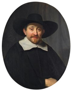 Portrait of a man, half-length, in a broad-brimmed hat