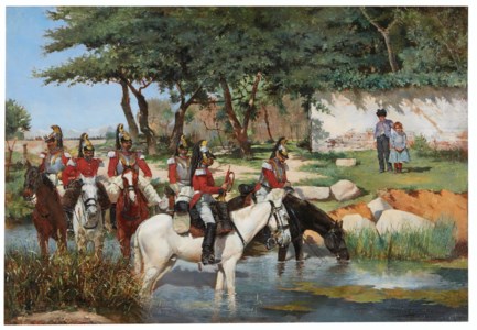 Vanguard crossing a river