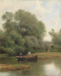 Fishing on calm waters