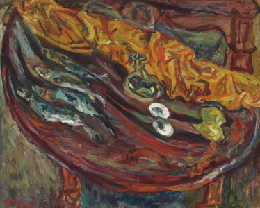 Chaim Soutine, Nature morte aux poissons, oeufs et citrons