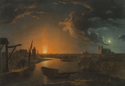 The fire at the Old Drury Lane Theatre, seen from Pimlico