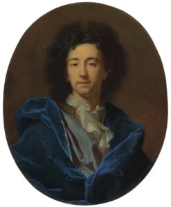 Portrait of the artist, bust-length, in a lace cravat and blue cloak
