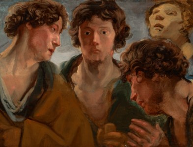 Four studies of a man's head