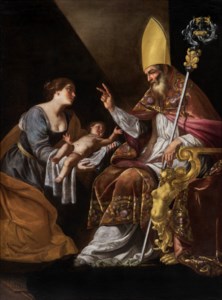 Artemisia Gentileschi, A Woman presenting her Child to Saint Blaise