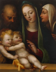 The Holy Family with the Infant Saint John the Baptist and Saint Catherine of Siena