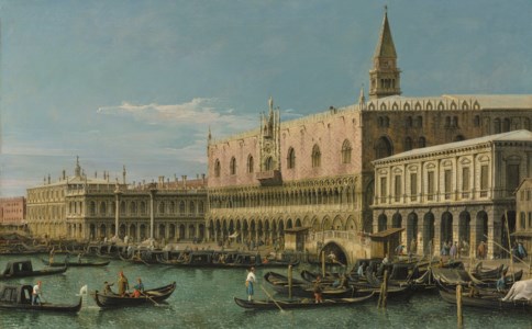 Bernardo Bellotto, Venice, the Molo, with the Doge’s Palace, the Piazzetta and the Libreria, looking west